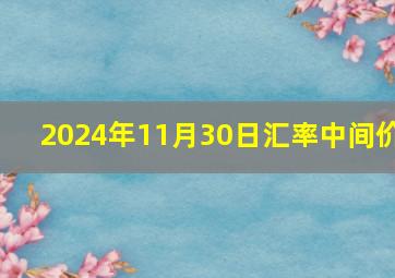 2024年11月30日汇率中间价