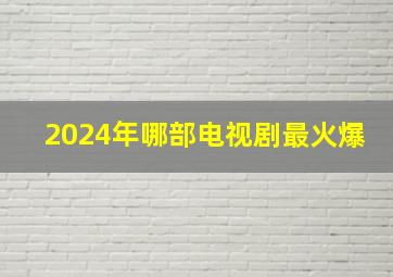 2024年哪部电视剧最火爆