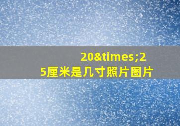 20×25厘米是几寸照片图片