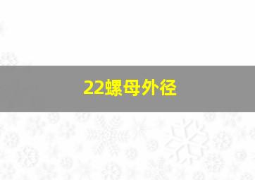 22螺母外径