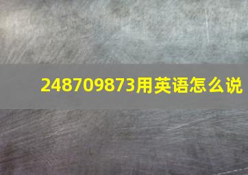 248709873用英语怎么说