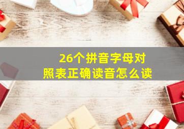 26个拼音字母对照表正确读音怎么读