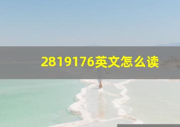 2819176英文怎么读