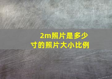 2m照片是多少寸的照片大小比例