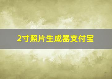 2寸照片生成器支付宝