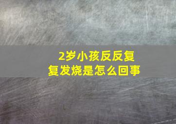 2岁小孩反反复复发烧是怎么回事