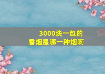 3000块一包的香烟是哪一种烟啊