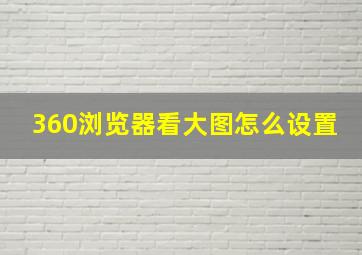 360浏览器看大图怎么设置