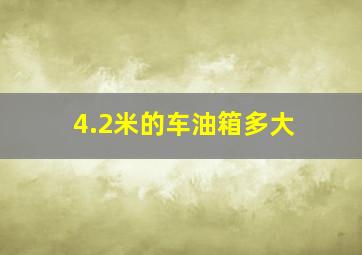 4.2米的车油箱多大