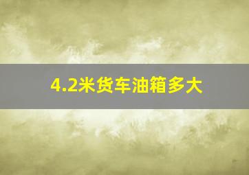 4.2米货车油箱多大