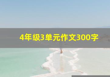 4年级3单元作文300字