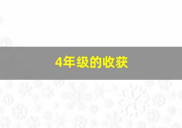 4年级的收获