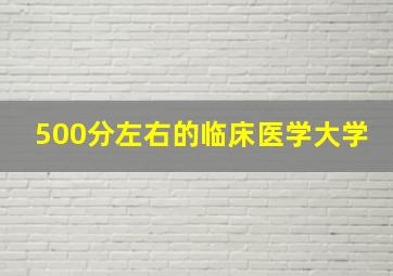 500分左右的临床医学大学