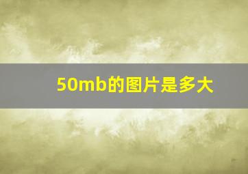 50mb的图片是多大