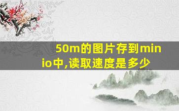 50m的图片存到minio中,读取速度是多少