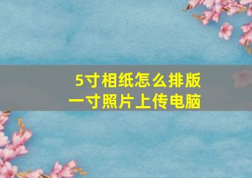 5寸相纸怎么排版一寸照片上传电脑