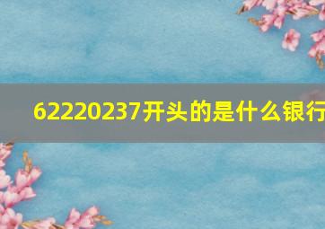 62220237开头的是什么银行