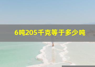 6吨205千克等于多少吨