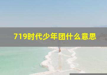 719时代少年团什么意思