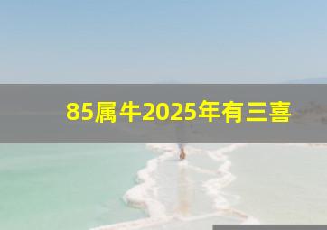 85属牛2025年有三喜