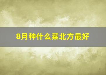 8月种什么菜北方最好