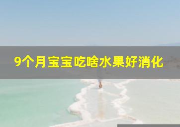 9个月宝宝吃啥水果好消化