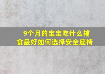 9个月的宝宝吃什么辅食最好如何选择安全座椅