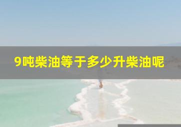 9吨柴油等于多少升柴油呢