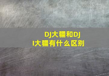 DJ大疆和DJI大疆有什么区别