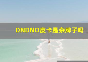 DNDNO皮卡是杂牌子吗