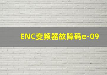 ENC变频器故障码e-09