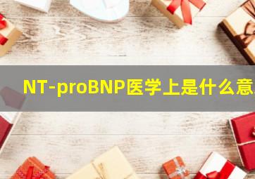 NT-proBNP医学上是什么意思