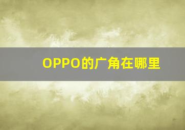 OPPO的广角在哪里