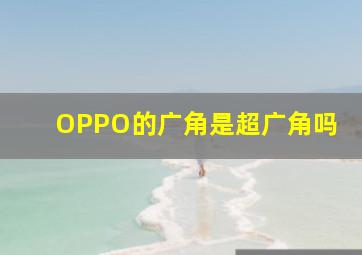 OPPO的广角是超广角吗