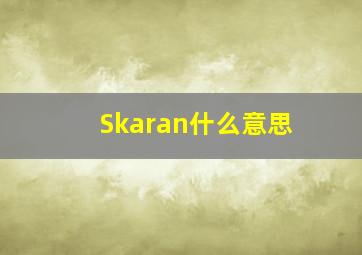 Skaran什么意思