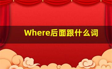 Where后面跟什么词