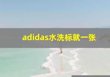 adidas水洗标就一张