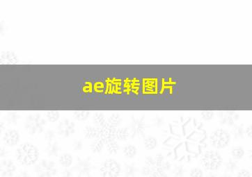 ae旋转图片