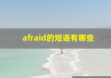 afraid的短语有哪些