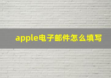 apple电子邮件怎么填写