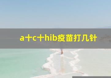 a十c十hib疫苗打几针