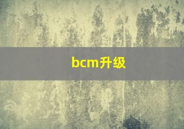 bcm升级