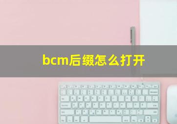 bcm后缀怎么打开