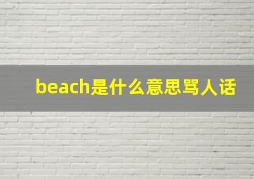 beach是什么意思骂人话