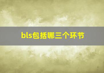 bls包括哪三个环节