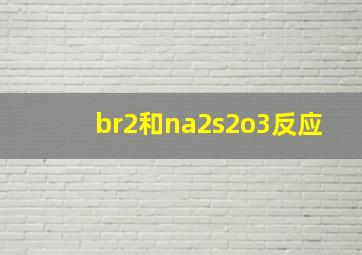 br2和na2s2o3反应