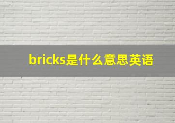 bricks是什么意思英语