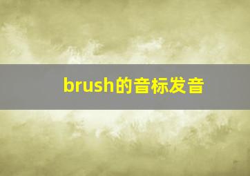 brush的音标发音