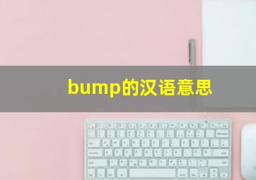 bump的汉语意思