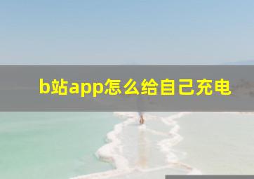 b站app怎么给自己充电